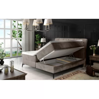 Kontinentales Bett mit Stauraum 180x200 MODRIVA - beige