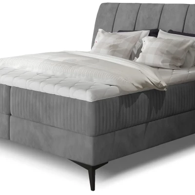 Kontinentales Bett mit Stauraum 180x200 MODRIVA - Dunkelgrau