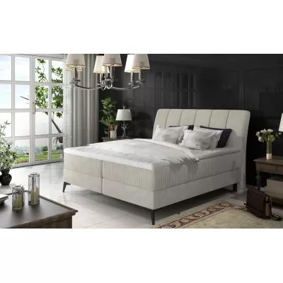 Kontinentales Bett mit Stauraum 180x200 MODRIVA - hellgrau