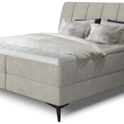 Kontinentales Bett mit Stauraum 180x200 MODRIVA - hellgrau