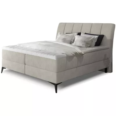 Kontinentales Bett mit Stauraum 180x200 MODRIVA - hellgrau