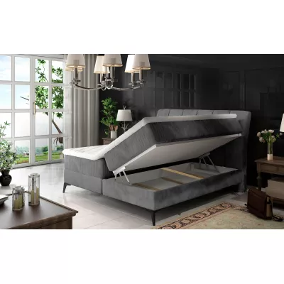 Kontinentales Bett mit Stauraum 180x200 MODRIVA - hellrosa