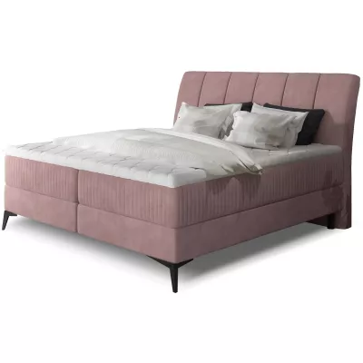 Kontinentales Bett mit Stauraum 180x200 MODRIVA - hellrosa