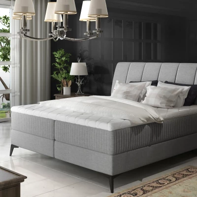 Kontinentales Bett mit Stauraum 180x200 MODRIVA - grau 1
