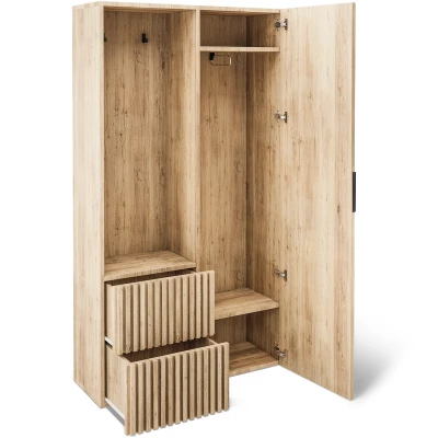 Flurwand SELESTIA – handgefertigte Eiche