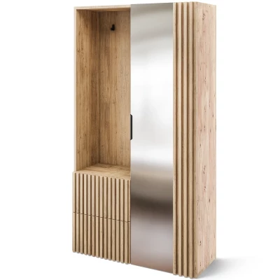 Flurwand SELESTIA – handgefertigte Eiche