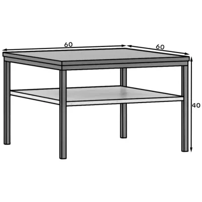 CYPBELINE Couchtisch – Schwarz / Eiche (handwerklich)