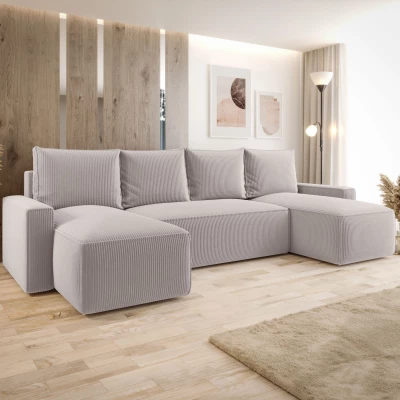 U-förmiges Sofa SOFTA – cremeweiß
