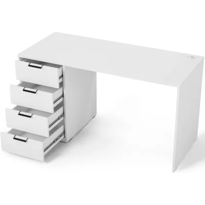 Schreibtisch mit Schubladen ICARION - weiß
