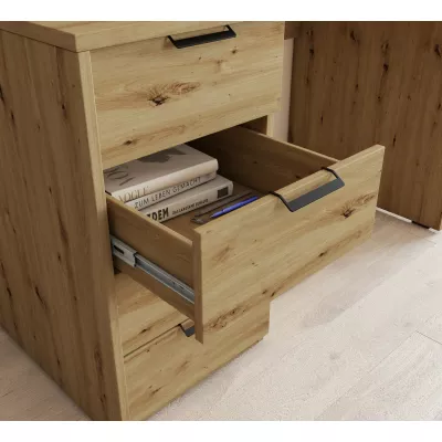 Schreibtisch mit Schubladen ICARION – Eichenholz