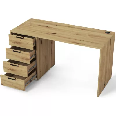 Schreibtisch mit Schubladen ICARION – Eichenholz