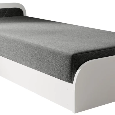 Kinderbett 80x190 SNUGORIA 1 - grau / linke Ausführung