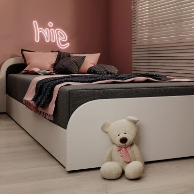 Kinderbett 80x190 SNUGORIA 1 - dunkelgrau / linke Ausführung