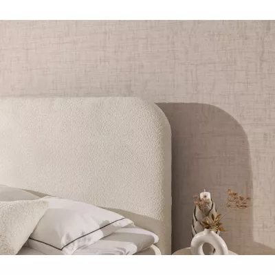 Einzelbett (120x220 cm) GADALUPA - grau + Matratzenauflage