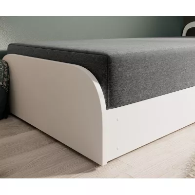 Kinderbett 80x190 SNUGORIA 1 - grau / echtes Design