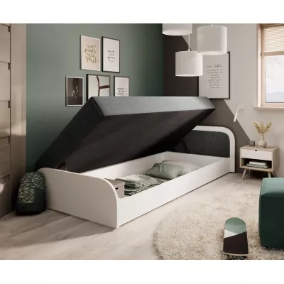 Kinderbett 80x190 SNUGORIA 1 - grau / echtes Design