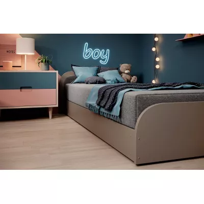 Kinderbett 80x190 SNUGORIA 2 - grau / linke Ausführung