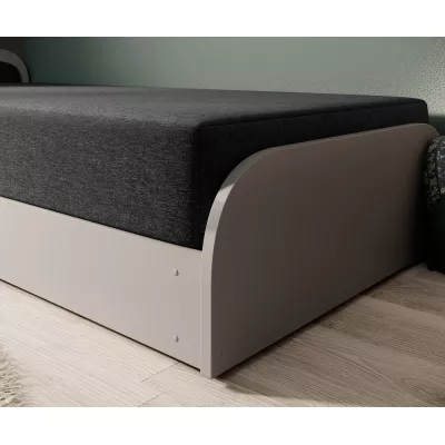 Kinderbett 80x190 SNUGORIA 2 - schwarz 2 / linke Version