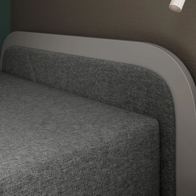 Kinderbett 80x190 SNUGORIA 2 - grau / echtes Design
