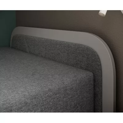 Kinderbett 80x190 SNUGORIA 2 - grau / echtes Design