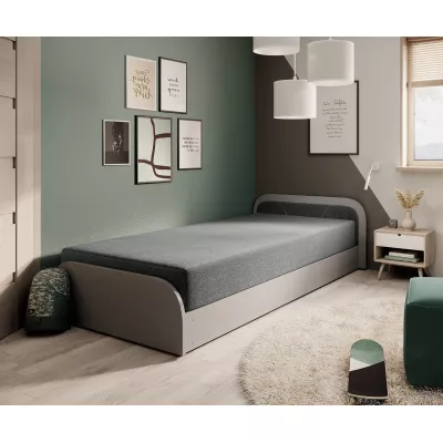 Kinderbett 80x190 SNUGORIA 2 - grau / echtes Design