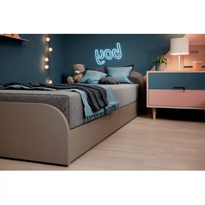 Kinderbett 80x190 SNUGORIA 2 - grau / echtes Design