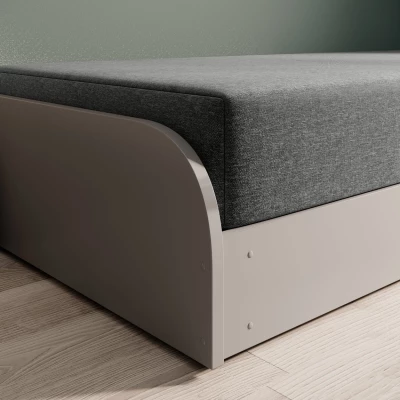 Kinderbett 80x190 SNUGORIA 2 - grau / echtes Design
