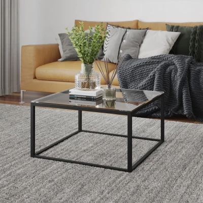 Couchtisch SYLVAN - transparent / schwarz