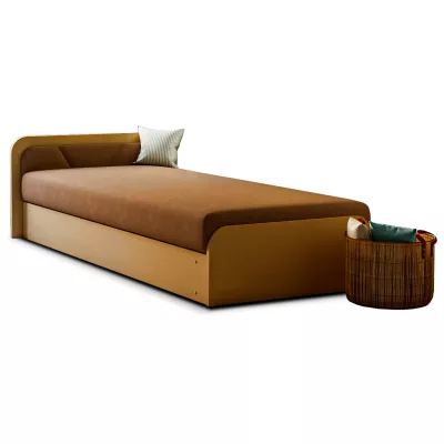 Kinderbett 80x190 SNUGORIA - beige / linke Ausführung