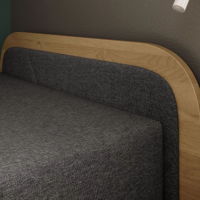 Kinderbett 80x190 SNUGORIA - dunkelbeige / echtes Design