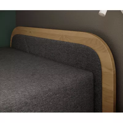 Kinderbett 80x190 SNUGORIA - dunkelbeige / echtes Design