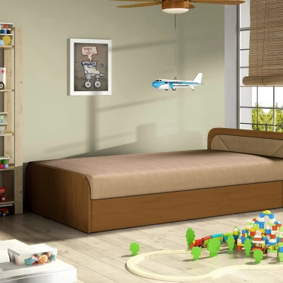 Kinderbett 80x190 SNUGORIA - beige / echtes Design