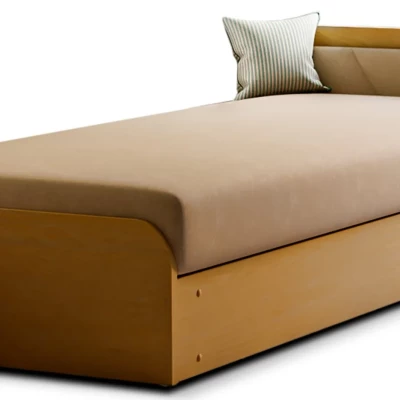 Kinderbett 80x190 SNUGORIA - beige / echtes Design