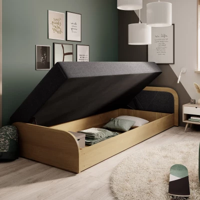Kinderbett 80x190 SNUGORIA - beige / echtes Design