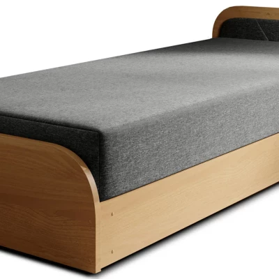 Kinderbett 80x190 SNUGORIA - grau / echtes Design