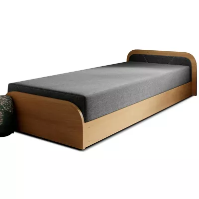Kinderbett 80x190 SNUGORIA - grau / echtes Design