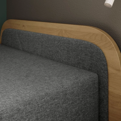 Kinderbett 80x190 SNUGORIA - grau / echtes Design