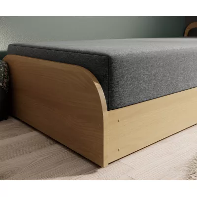 Kinderbett 80x190 SNUGORIA - grau / echtes Design
