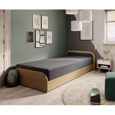 Kinderbett 80x190 SNUGORIA - grau / echtes Design