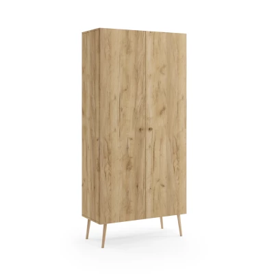 Regalschrank 87 cm NILSA - Eiche Gold/Braun