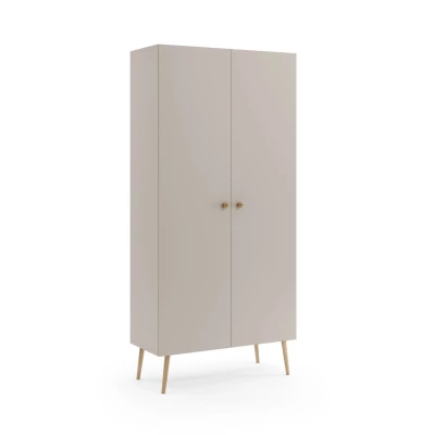 Regalschrank 87 cm NILSA - Kaschmir/Braun