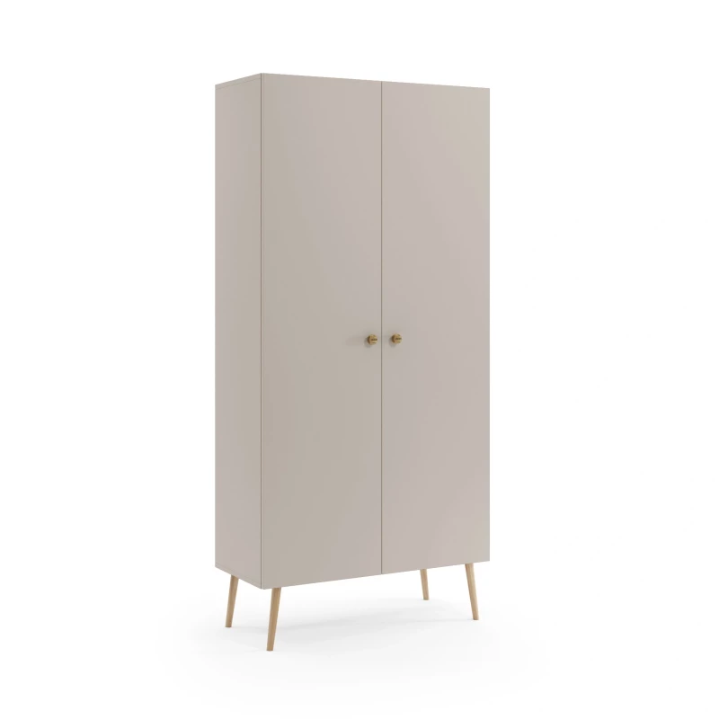 Regalschrank 87 cm NILSA - Kaschmir/Braun