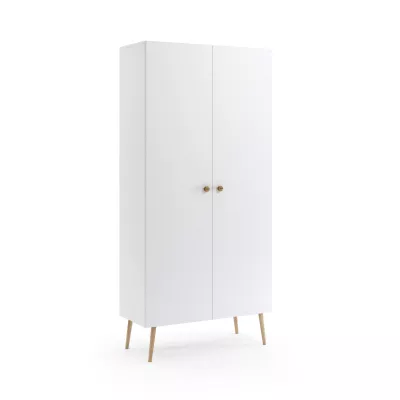 Regalschrank 87 cm NILSA - weiß/braun