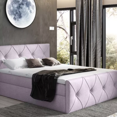 Kontinentales Bett 120x220 CARMEN LUX - lila + GRATIS Matratzenauflage