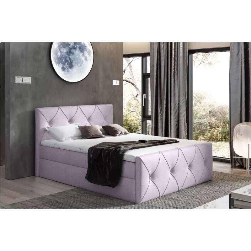 Kontinentales Bett 120x220 CARMEN LUX - lila + GRATIS Matratzenauflage