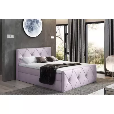 Kontinentales Bett 120x220 CARMEN LUX - lila + GRATIS Matratzenauflage