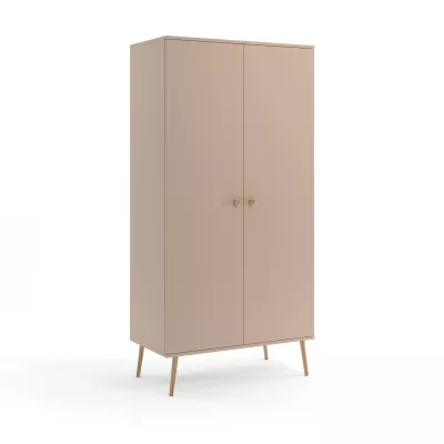 Kombinierter Kleiderschrank 100 cm NILSA – beige/braun