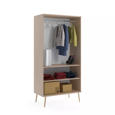 Kombinierter Kleiderschrank 100 cm NILSA – beige/braun