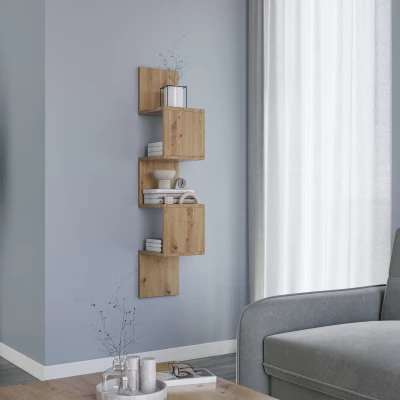 Designer-Hängeregal GALATEA – Eichenholz