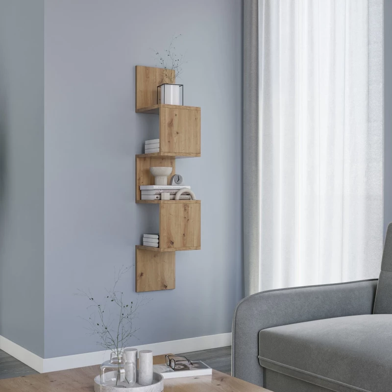 Designer-Hängeregal GALATEA – Eichenholz